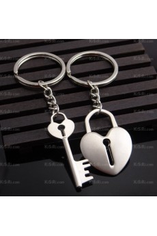 His and Hers Cheap Zinc Alloy Heart-shaped Keychain (A Pair)