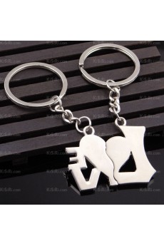 Elegant Small Pendant Zinc Alloy Love Keychain (A Pair)