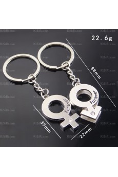 Cheap Small Pendant Zinc Alloy Mark Keychain (A Pair)