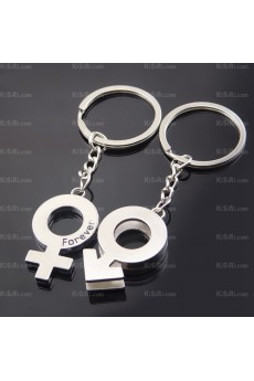 Cheap Small Pendant Zinc Alloy Mark Keychain (A Pair)