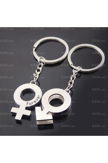 Cheap Small Pendant Zinc Alloy Mark Keychain (A Pair)