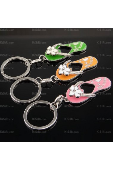 Fashion Zinc Alloy Slippers Keychain (A Pair)(Random Color)