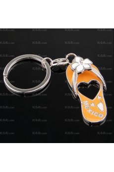 Fashion Zinc Alloy Slippers Keychain (A Pair)(Random Color)