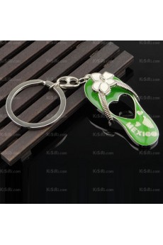 Fashion Zinc Alloy Slippers Keychain (A Pair)(Random Color)