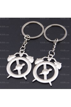 Personalized Zinc Alloy Alarm Clock Keychain (A Pair)