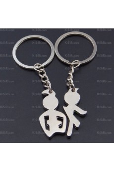 Cute Zinc Alloy The Word Blessing Keychain (A Pair)