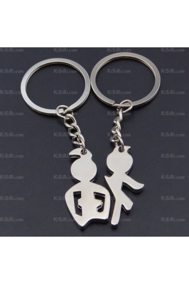 Cute Zinc Alloy The Word Blessing Keychain (A Pair)