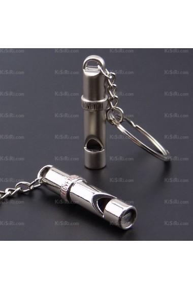 His and Hers Personalized Zinc Alloy Whistle Keychain (A Pair)