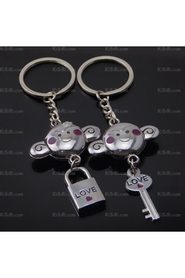 Couples Elegant Zinc Alloy Monkey Keychain (A Pair)