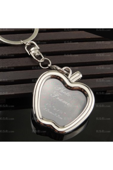 Couples Cute Zinc Alloy Apple Photo Frame Keychain (A Pair)(Same Style)