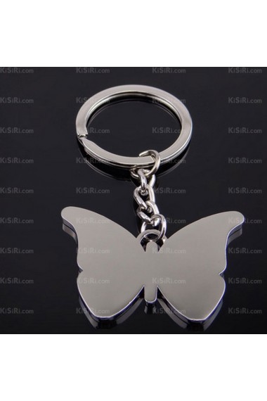 Personalized Zinc Alloy Butterfly Keychain (A Pair)(Same Style)