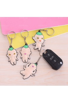 Couples Lovely Silica Gel Hu Ba Keychain (A Pair)(Random Style)