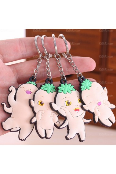 Couples Lovely Silica Gel Hu Ba Keychain (A Pair)(Random Style)