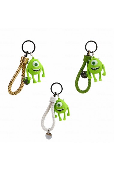 Bag Pendant LED Luminous Big Eyed Monster Keychain (A Pair)(Random Color)