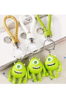 Bag Pendant LED Luminous Big Eyed Monster Keychain (A Pair)(Random Color)