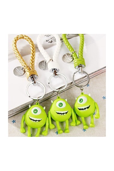 Bag Pendant LED Luminous Big Eyed Monster Keychain (A Pair)(Random Color)