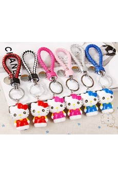 Personalized Bag Pendant  LED Luminous Kitty Keychain (A Pair)(Random Color)