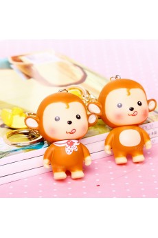 His and Hers Personalized Rotocast Monkey Keychain (A Pair)(Random Style)