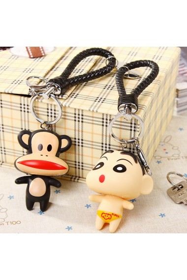 His and Hers Fashion Rotocast  Crayon Shin-chan Monkey Keychain (A Pair)