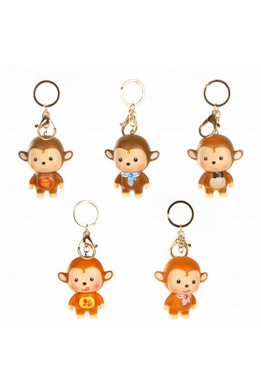 Personalized Rotocast Monkey Keychain (A Pair)(Random Style)