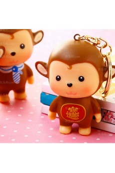 Personalized Rotocast Monkey Keychain (A Pair)(Random Style)