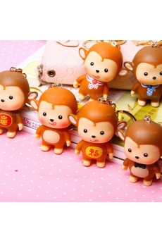 Personalized Rotocast Monkey Keychain (A Pair)(Random Style)