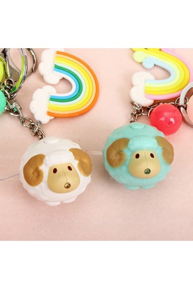 His and Hers Fashion Rotocast Sheep Keychain (A Pair)(Random Color)