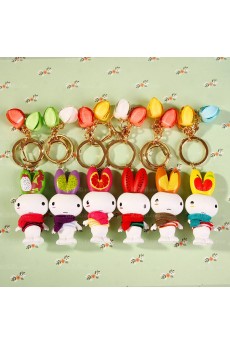 Couples Elegant Plastic Rabbit Keychain (A Pair)(Random Style)