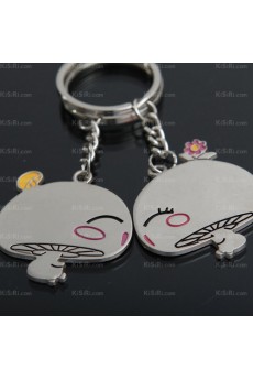 Couples Fashion Zinc Alloy Mushrooms Keychain (A Pair)