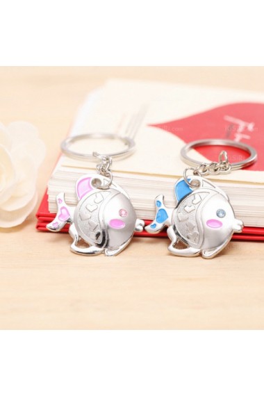 Couples Elegant Small Pendant Zinc Alloy Fish Keychain (A Pair)