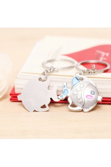 Couples Elegant Small Pendant Zinc Alloy Fish Keychain (A Pair)