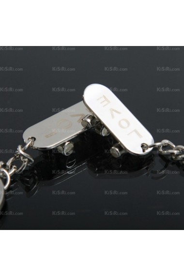 Elegant Small Pendant Zinc Alloy Skateboard Keychain (A Pair)