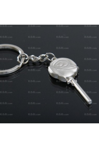 Couples Personalized Zinc Alloy Flowers Keychain (A Pair)