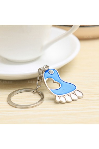 Couples Elegant Small Pendant Zinc Alloy Feet Keychain (A Pair)