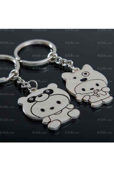 Personalized Small Pendant Zinc Alloy?Doll Keychain (A Pair)