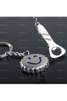 Fashion Small Pendant Zinc Alloy Capsule Keychain (A Pair)