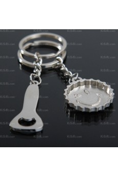 Fashion Small Pendant Zinc Alloy Capsule Keychain (A Pair)