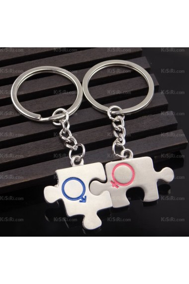 Couples Personalized Zinc Alloy Symbol Keychain (A Pair)