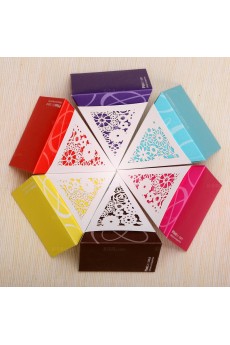 Triangle Coffee Color Cheap Wedding Favor Boxes (12 Pieces/Set)