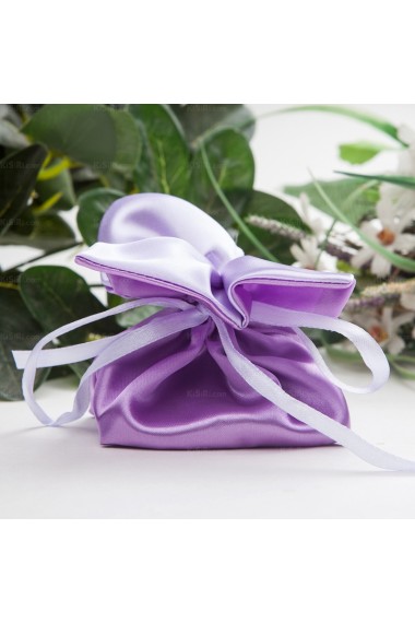 Hand-made Flower Purple Color Wedding Favor Bags (12 Pieces/Set)