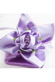 Hand-made Flower Purple Color Wedding Favor Bags (12 Pieces/Set)