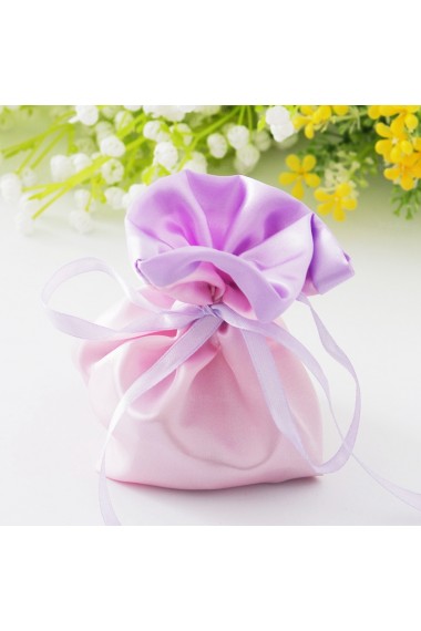 Hand-made Flower Pink Color Classical Wedding Favor Bags (12 Pieces/Set)