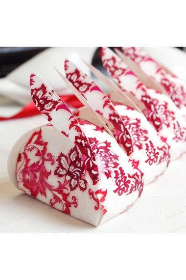 Rabbit Red Color Fashion Wedding Favor Boxes (12 Pieces/Set)