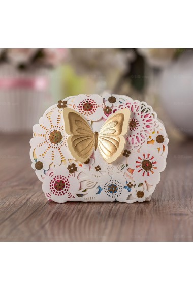 Classical Butterfly Wedding Favor Boxes (12 Pieces/Set)