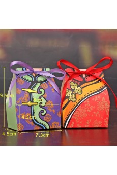 Purple Color Clothes Wedding Favor Boxes (12 Pieces/Set)