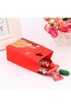 Red Color Bride and Groom Clothes Wedding Favor Boxes (12 Pieces/Set)