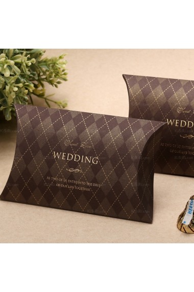 Classical Card Paper Wedding Favor Boxes (12 Pieces/Set)