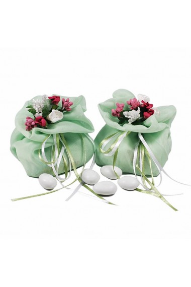 Ribbons Hand-made Flower Wedding Favor Bags (12 Pieces/Set)