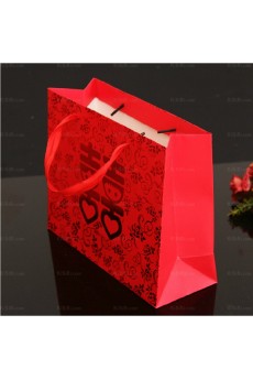 Red Color Portable Big Wedding Favor Boxes (12 Pieces/Set)