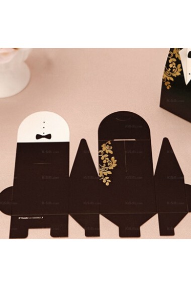 Creative Black Groom Suit Wedding Favor Boxes (12 Pieces/Set)